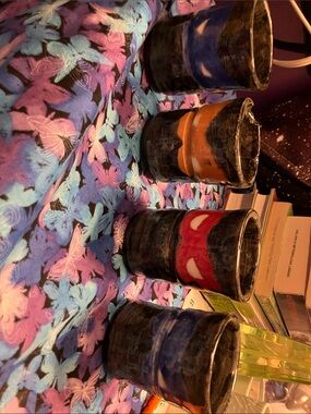 Handmade Glazed Ceramic Cups - TMNT